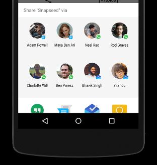 Fotografía - [Android M Feature Spotlight] Direct Share peut fournir partager des liens à des contacts spécifiques ou des conversations à l'intérieur Applications
